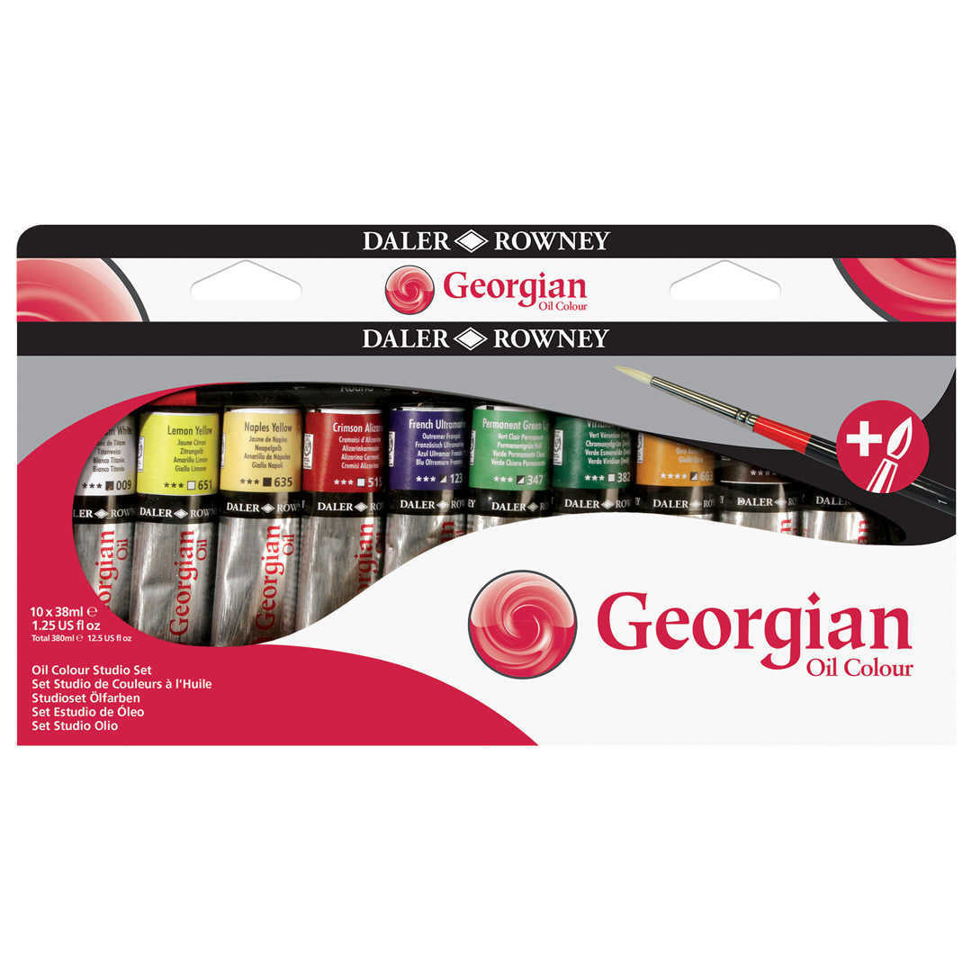 Daler Rowney Georgian Oil Colours Set 10x38ml Tubes