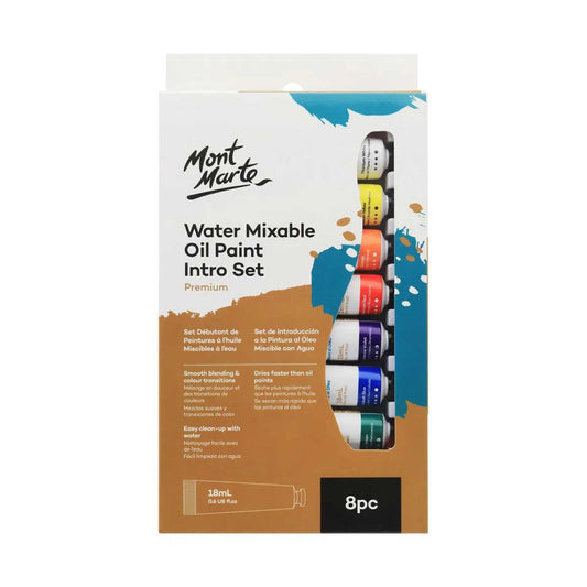 Mont Marte Water Mixable Oil Paint Intro Set 8pk