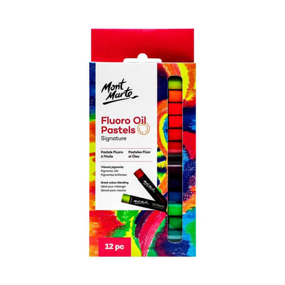 Mont Marte Fluoro Oil Pastels  12pk