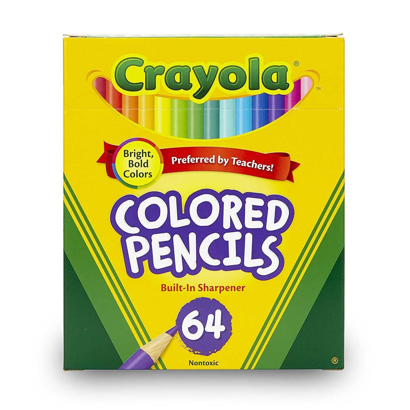 Crayola Short Coloured Pencils 64pk Box