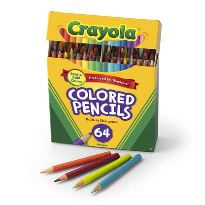 Crayola Short Coloured Pencils 64pk Box