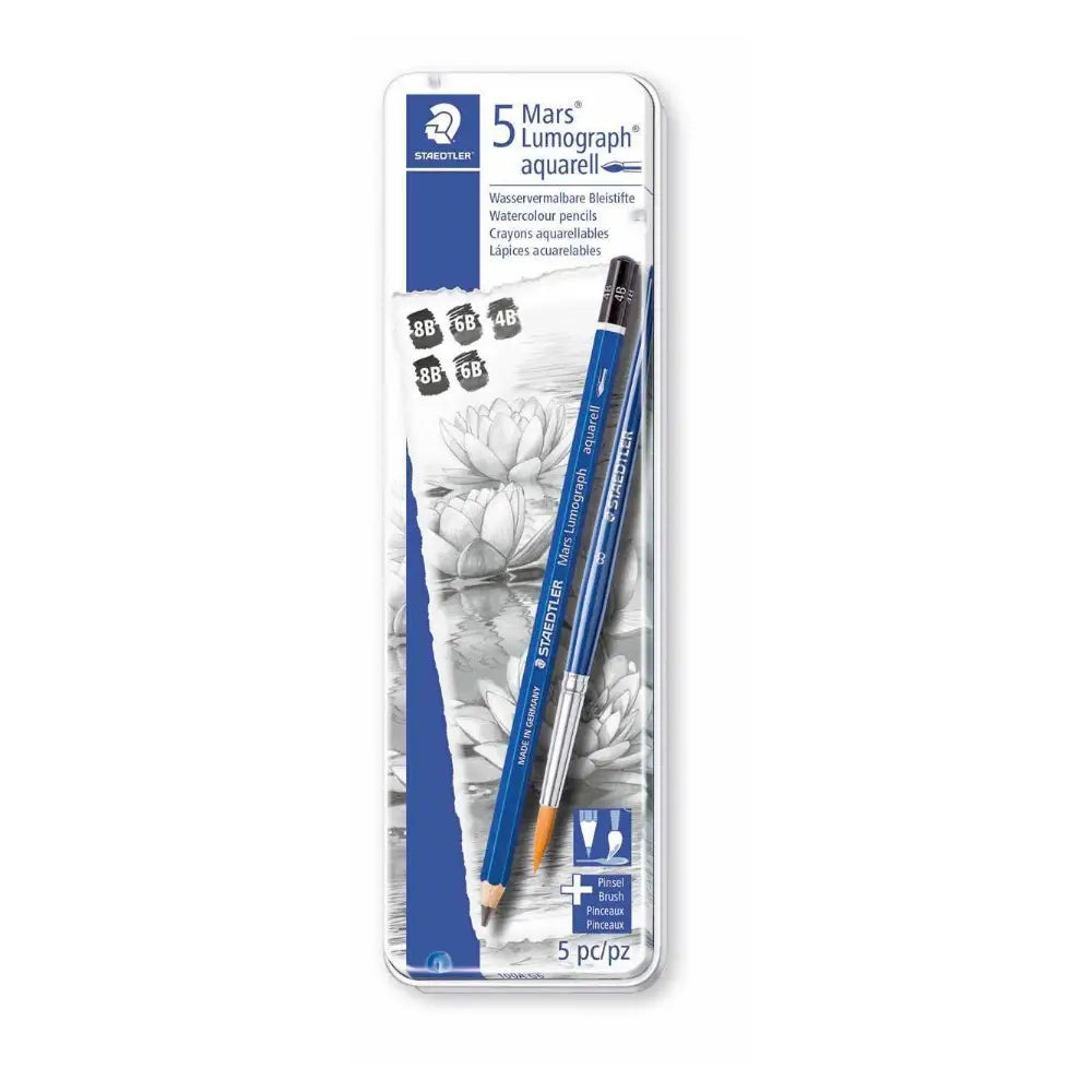 Staedtler Mars Lumograph Aquarell Pencil Tin 5