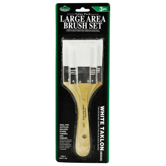 Royal & Langnickel White Taklon Brush Set 3pk