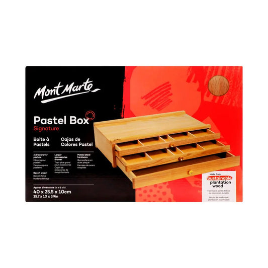 Mont Marte Pastel Box 3 Drawer Wood