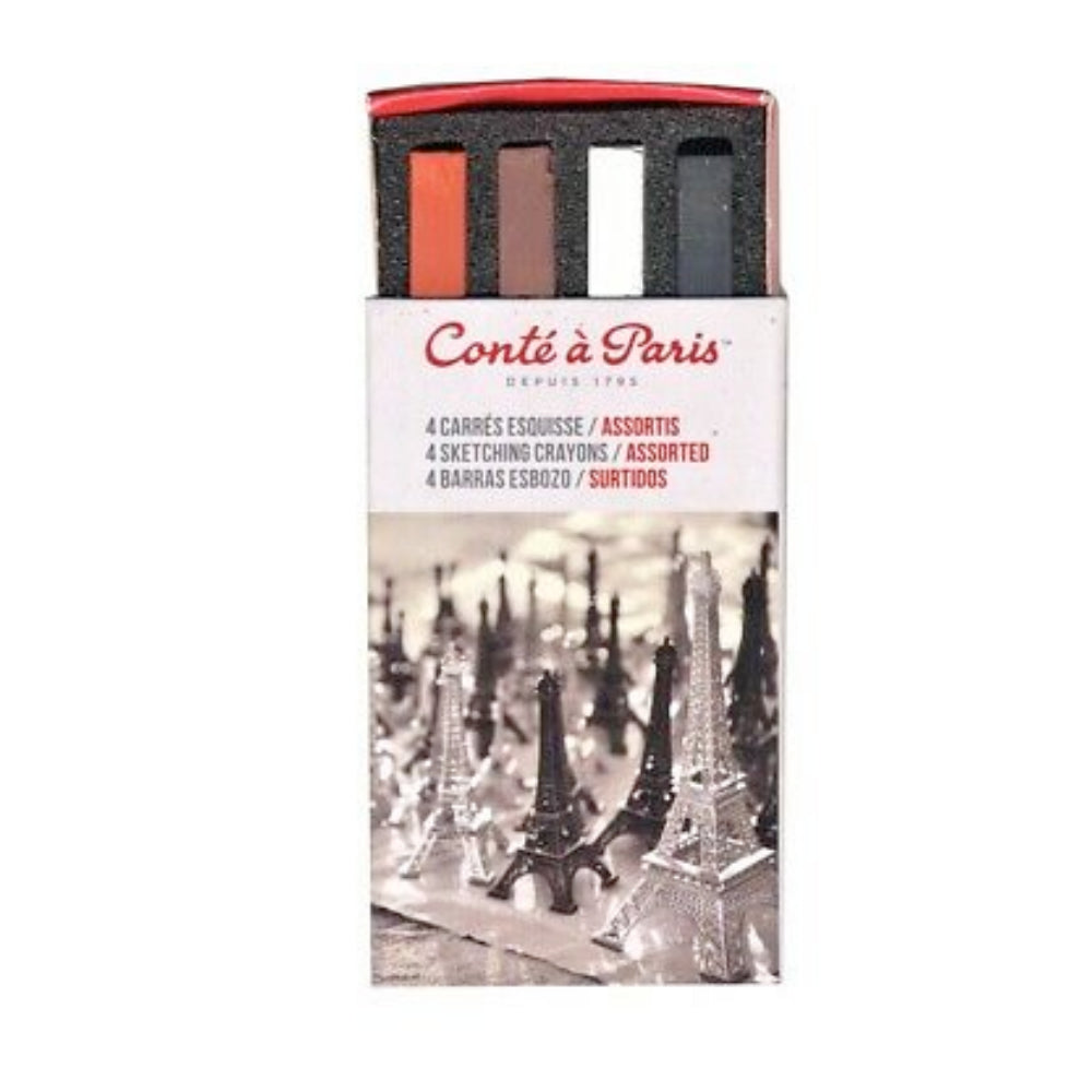 Conte Crayon Sketch Match Box of 4