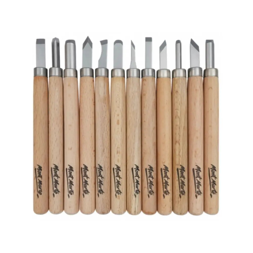 Mont Marte Premium Wood & Lino Carving Set 12pc