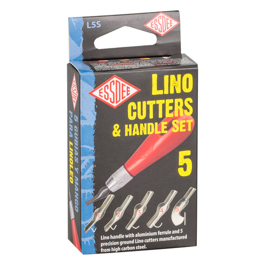 Essdee Lino Cutters & Handle 6pc