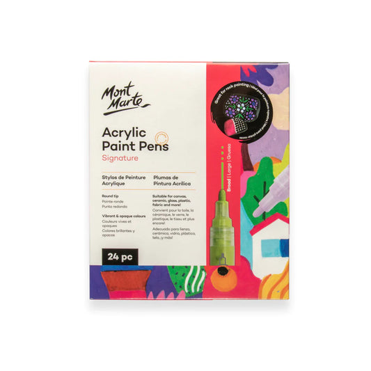 Mont Marte Acrylic Paint Pens Broad Tip 24pk