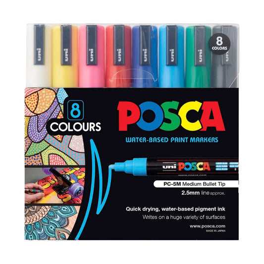 Uni Posca Paint Pen PC-5M 8 Assorted Set