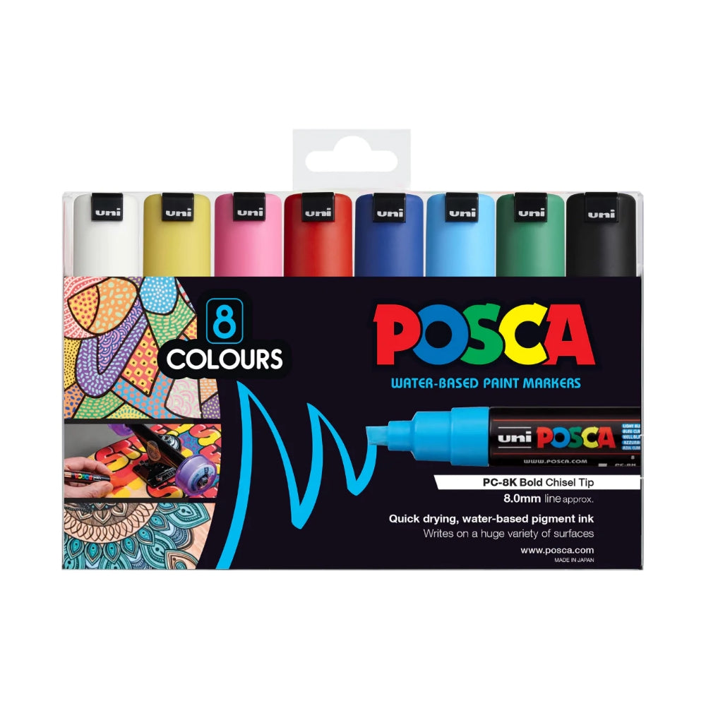 Uni Posca Paint Pen PC-8K 8 Assorted Set