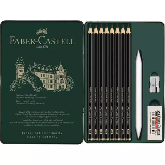 Faber Castell Pitt Graphite Matt Pencil  11pce Tin