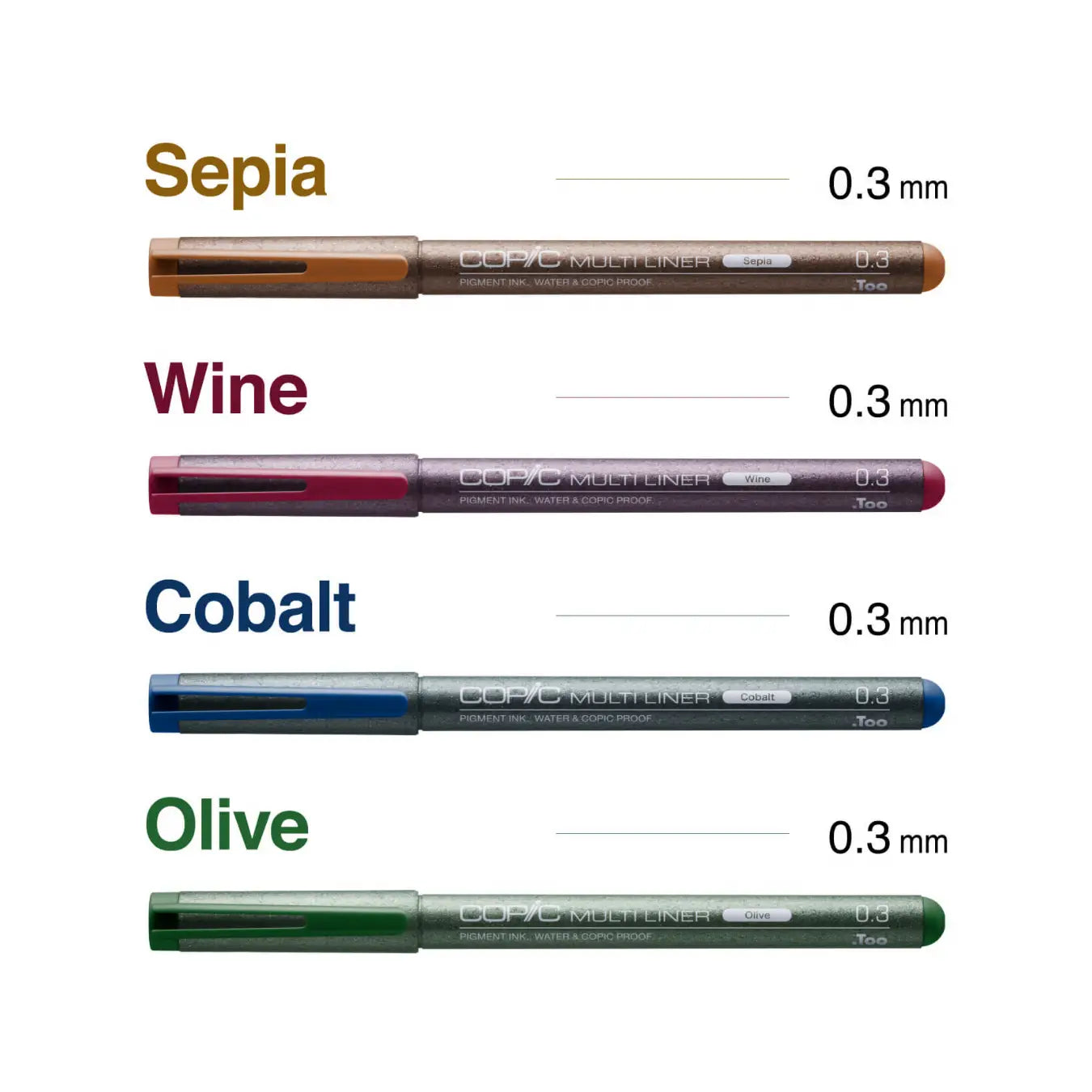 Copic Multiliner Set Colours 4pk