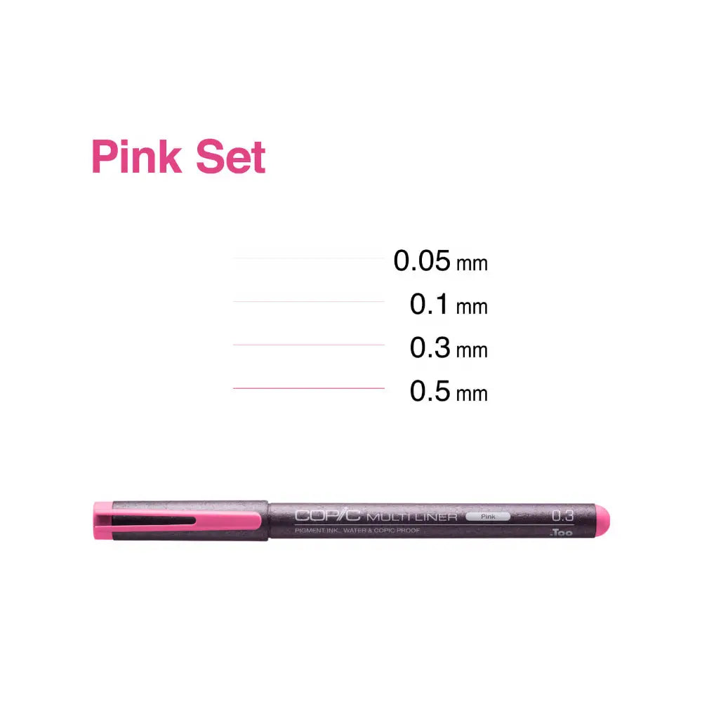 Copic Multiliner Set Pink 4pk