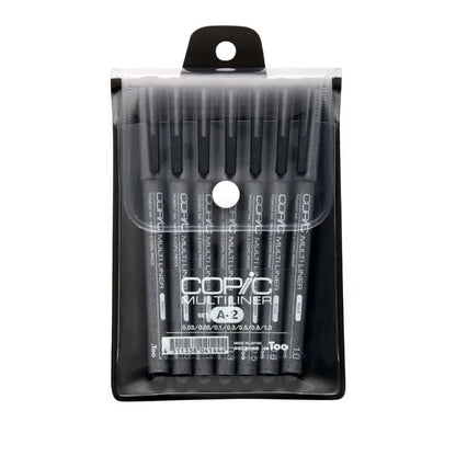 Copic Multiliner Pen Set 7pk-  Black