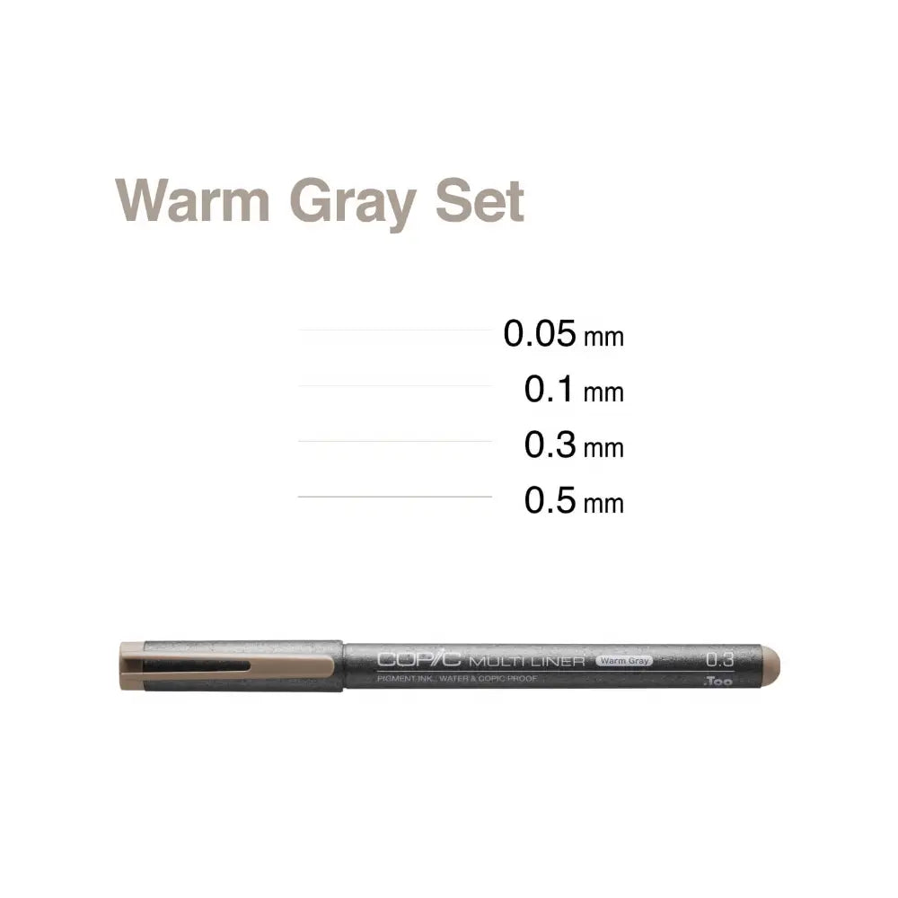 Copic Multiliner  Warm Grey 4pk