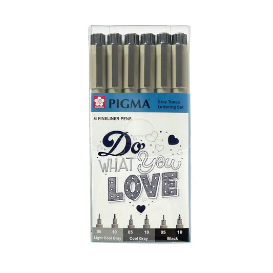 Sakura Pigma Micron Lettering Set 6pk