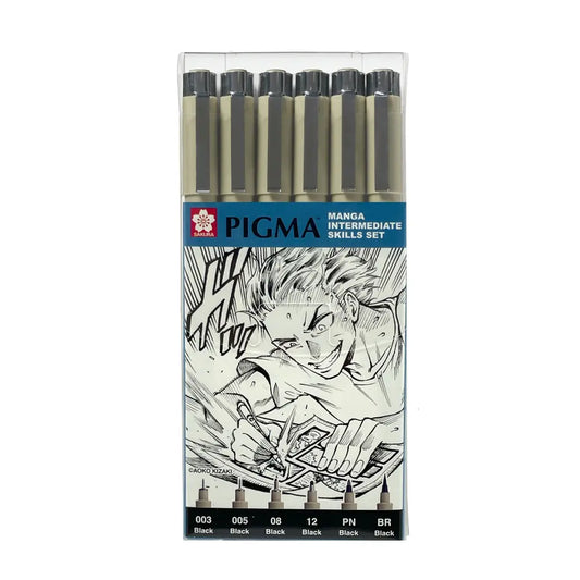 Sakura Pigma Micron Manga Intermediate Set 6pk