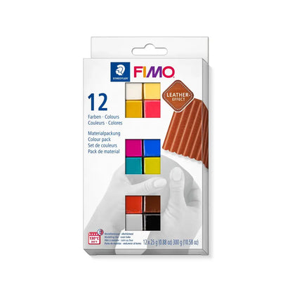 Fimo Leather Effect 12pk Set