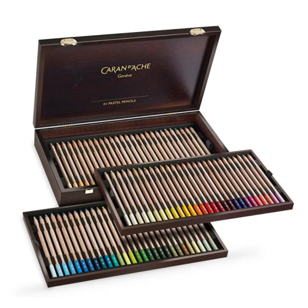 Caran d'Ache Pastel Pencil Wooden Box Set