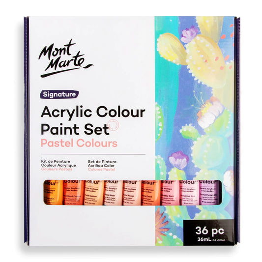 Mont Marte Acrylic Colour Pastel Paint Set 36pk