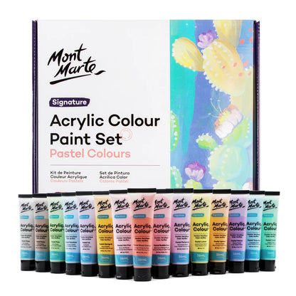 Mont Marte Acrylic Colour Pastel Paint Set 36pk