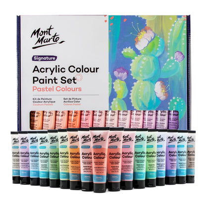 Mont Marte Acrylic Colour Pastel Paint Set 48pk