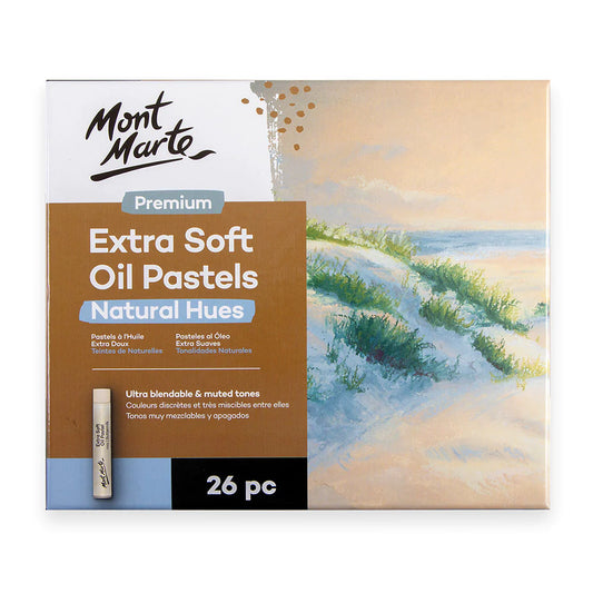 Mont Marte Extra Soft Oil Pastels Natural Hues 26pk