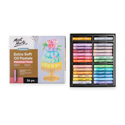 Mont Marte Extra Soft Oil Pastels Macaron 26pk