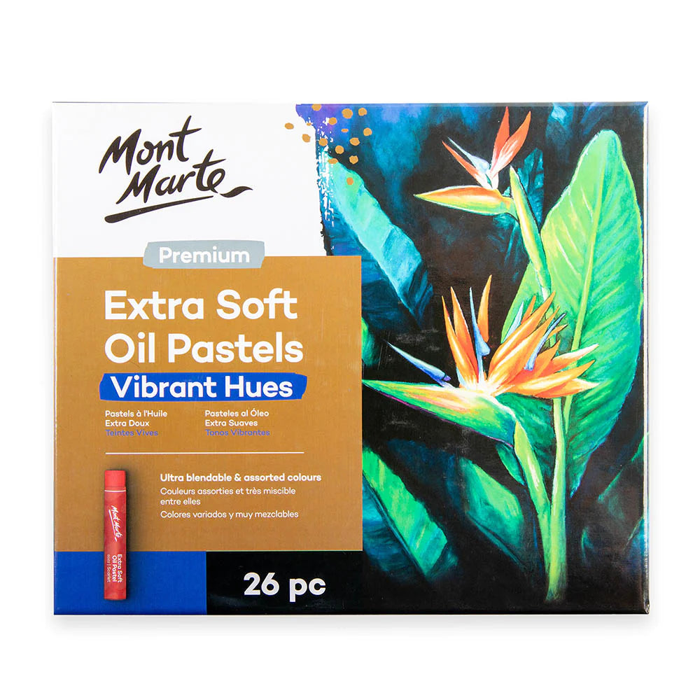 Mont Marte Extra Soft Oil Pastels Vibrant Hues 