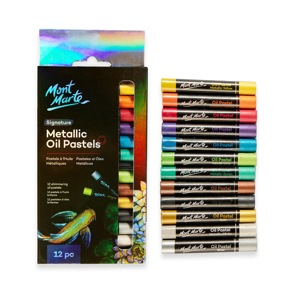 Mont Marte Metallic Oil Pastel 12pk