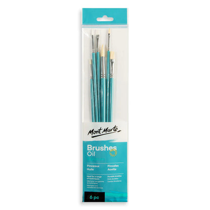 Mont Marte Gallery Brush Set Oil 6pk