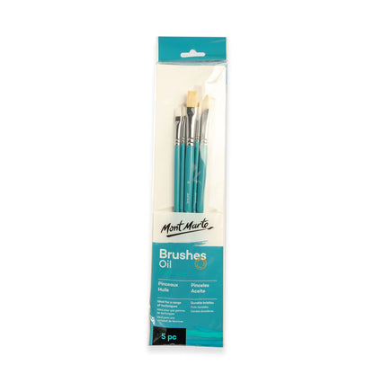 Mont Marte Gallery Brush Set Oil 5pk