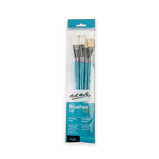 Mont Marte Gallery Brush Set Oil 4pk