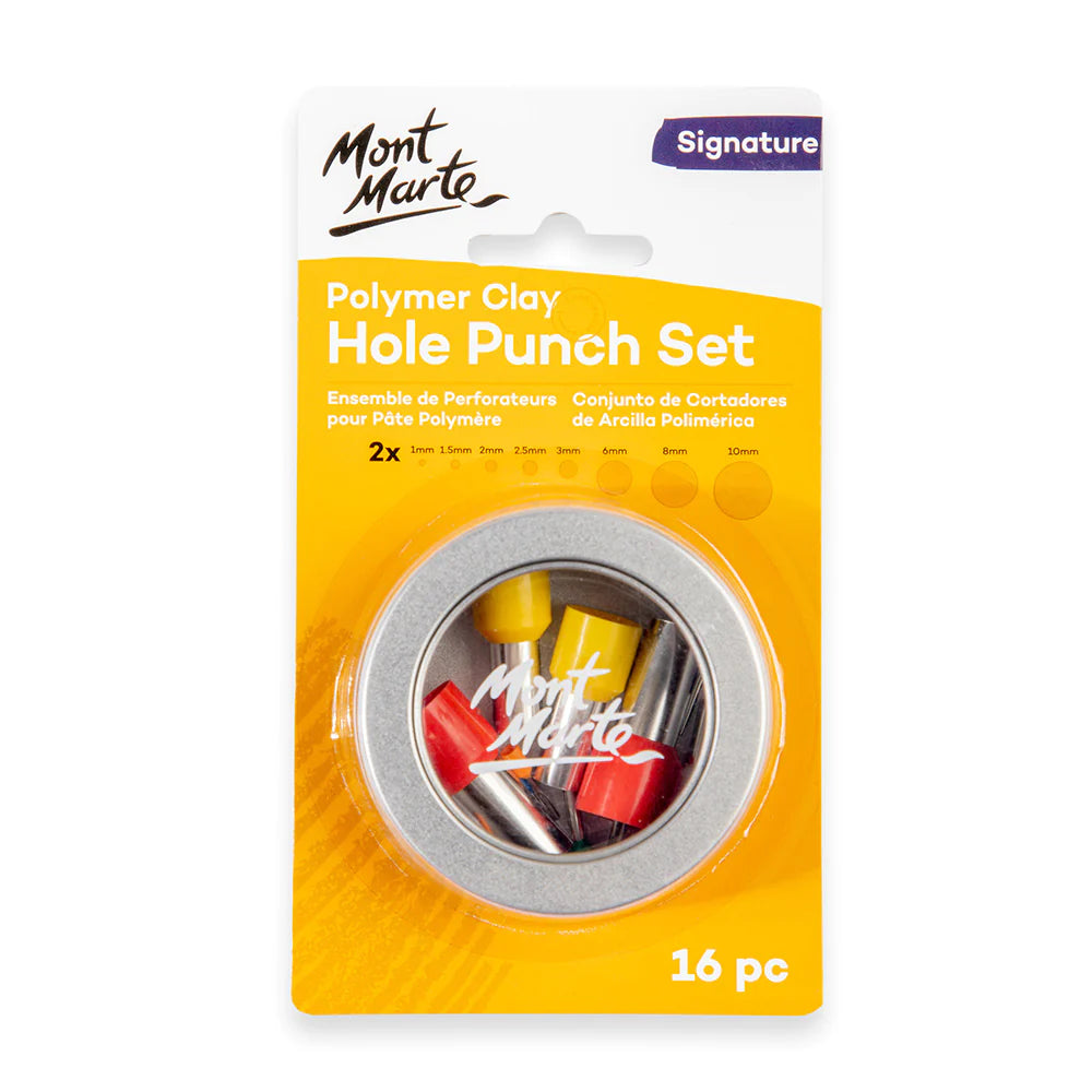 Mont Marte Polymer Clay Hole Punch Set 16pk