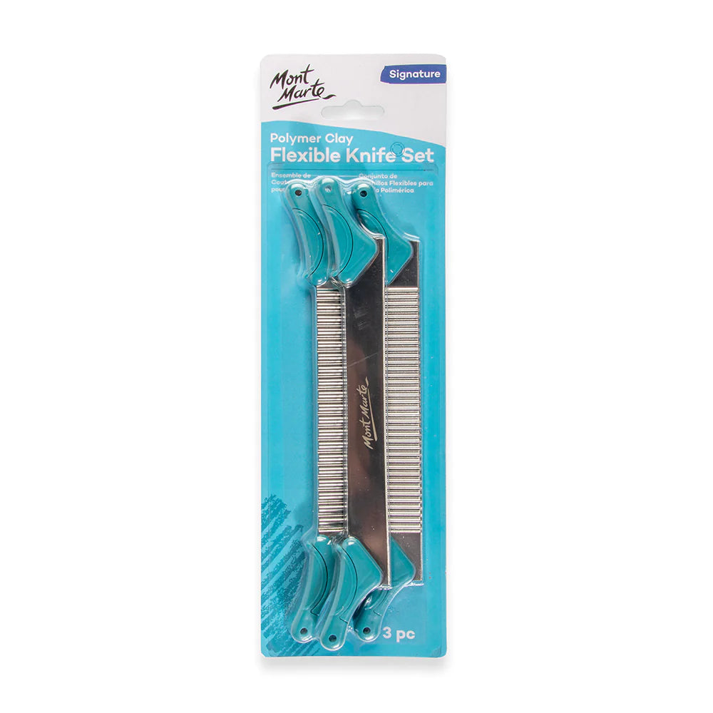 Mont Marte Polymer Clay Flexible Knife Set 3pk