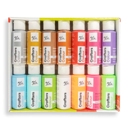 Mont Marte Crafters Paint Set  Fluro 14pk