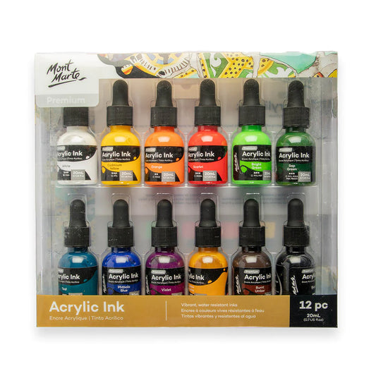 Mont Marte Acrylic Ink Set 12pk