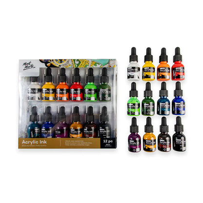 Mont Marte Acrylic Ink Set 12pk