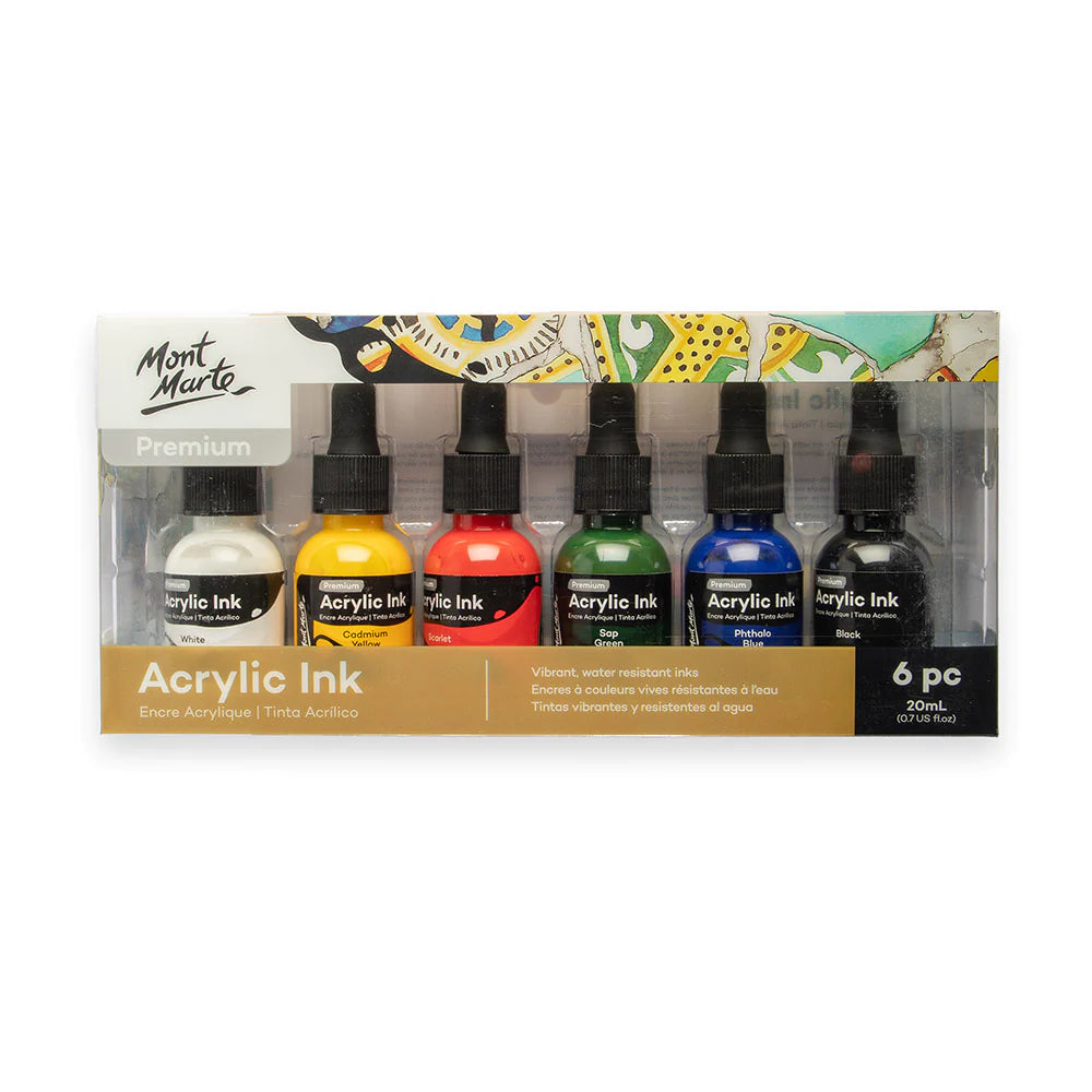 Mont Marte Acrylic Ink Set 6pk