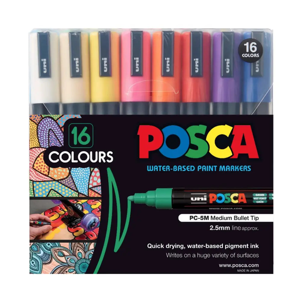 Uni Posca Paint Pen PC-5M 16 Assorted Set