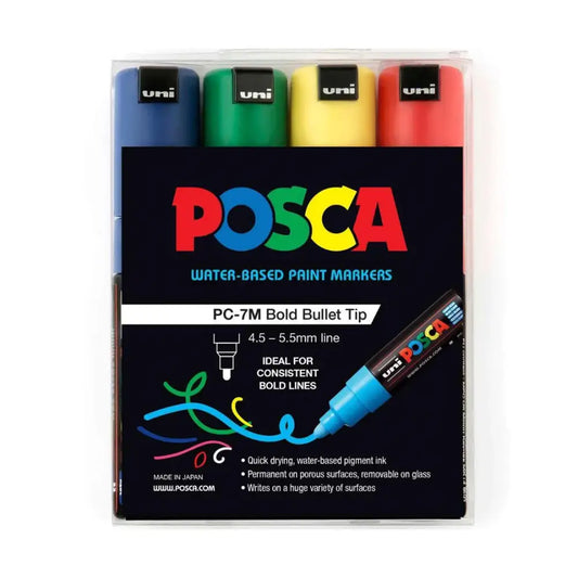 Uni Posca Paint Pen PC-7K 4pk Assorted Set