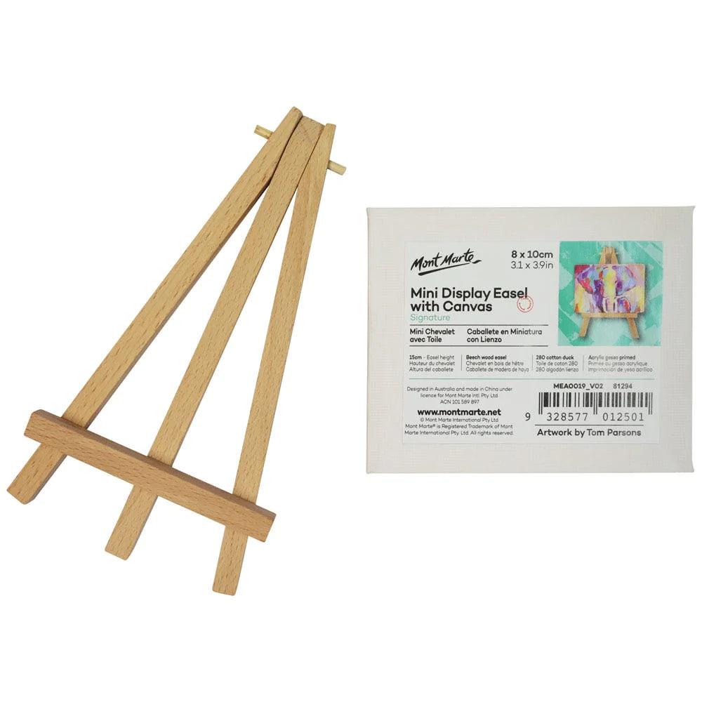 Mont Marte Mini Easel With Canvas 8X10cm