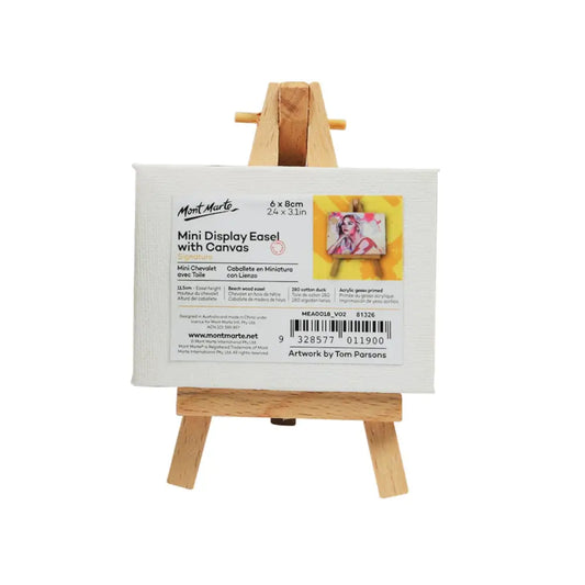 Mont Marte Mini Easel With Canvas 6X8cm