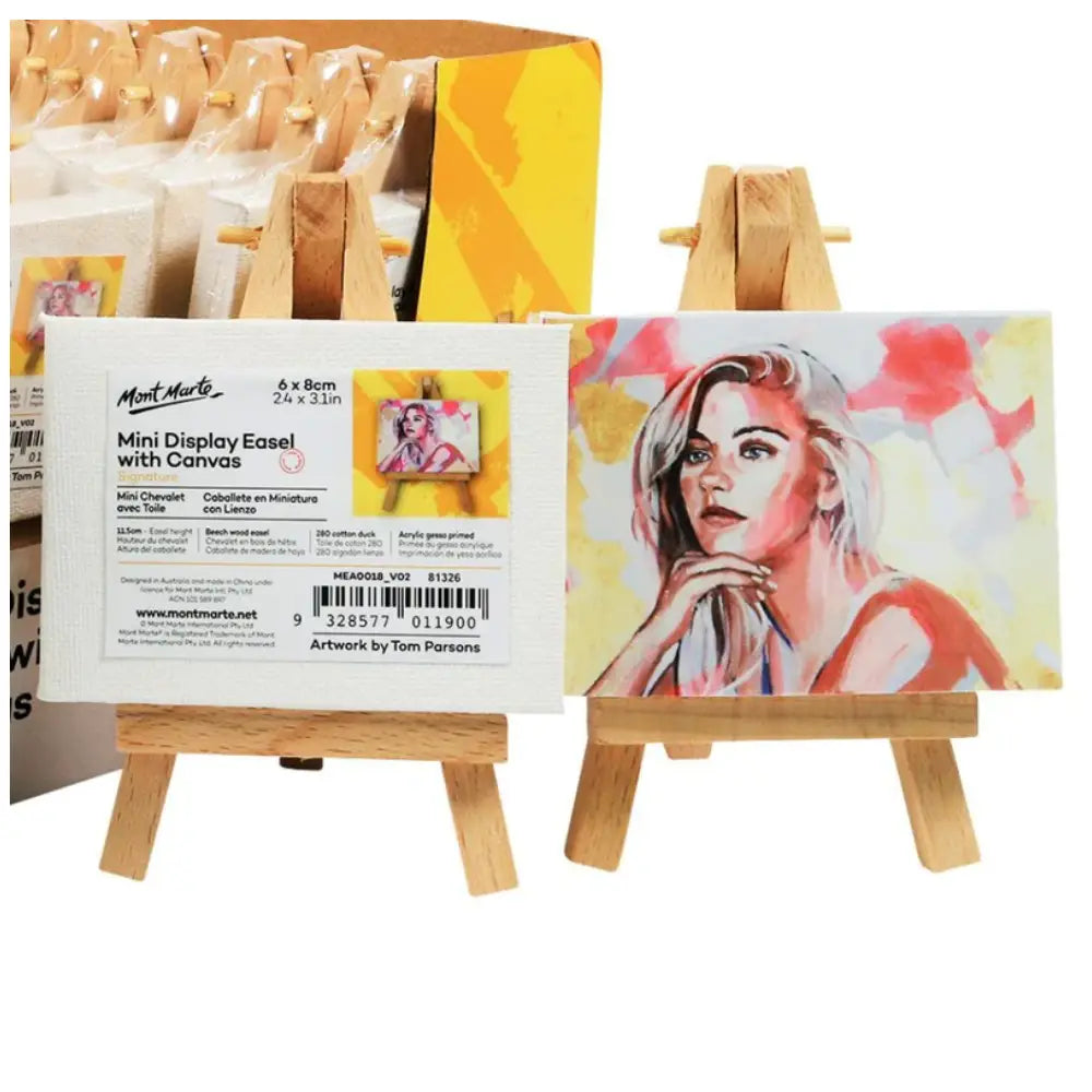 Mont Marte Mini Easel With Canvas 6X8cm