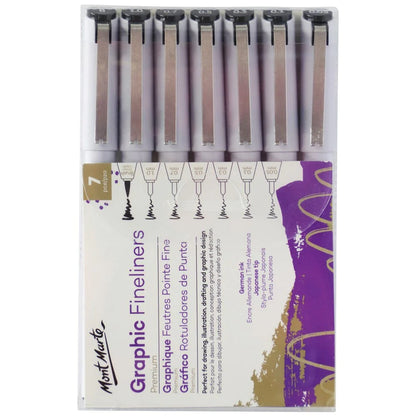 Mont Marte Premium Graphic Fineliners Set 7pc