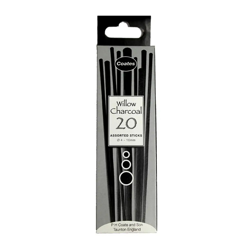 Coates Willow Charcoal Sticks Assorted 20pk