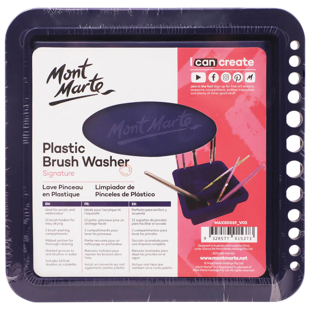 Mont Marte Brush Washer Twin Plastic