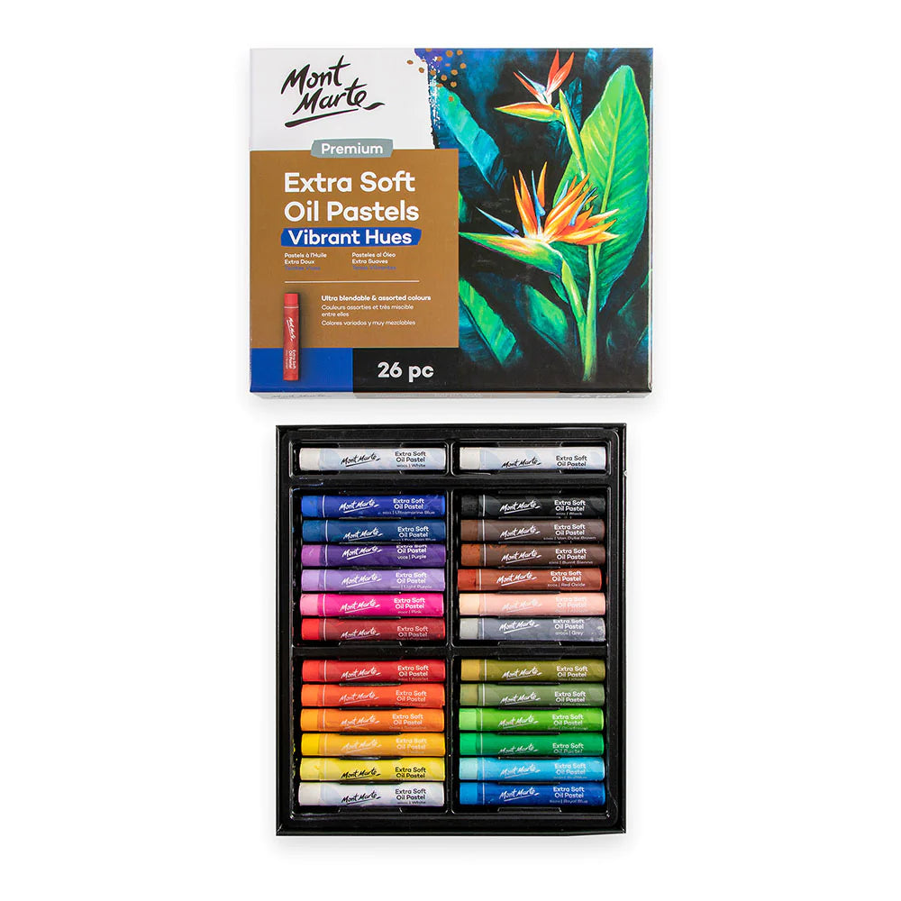 Mont Marte Extra Soft Oil Pastels Vibrant Hues 