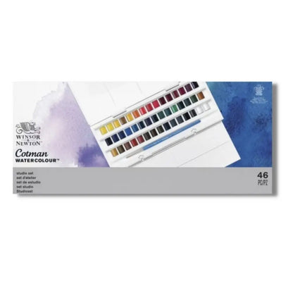 Winsor & Newton Cotman Half Pan Studio Set 45 Piece