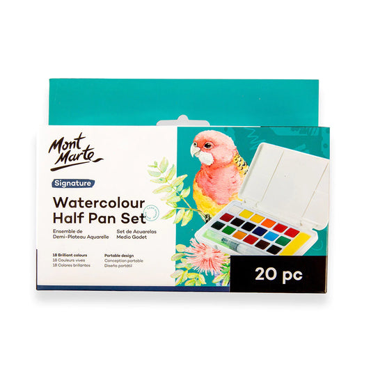 Mont Marte Premium Watercolour Half Pan Set 20pk